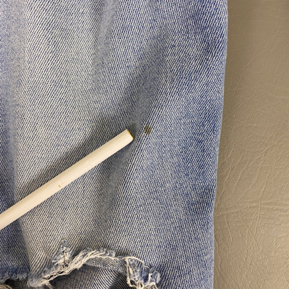 MOTHER High Waisted Rider Skimp Jeans Women's Size 25 Blue Distressed *Flaw Spot - Picture 14 of 16